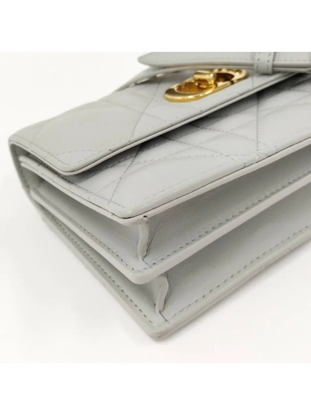 Dior Miscaro Mini Bag Macro Cannage Lambskin Light Gray